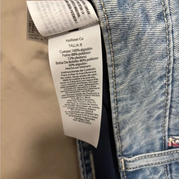 Hollister Low-Rise Denim Mini Skort - Picture 4 of 4